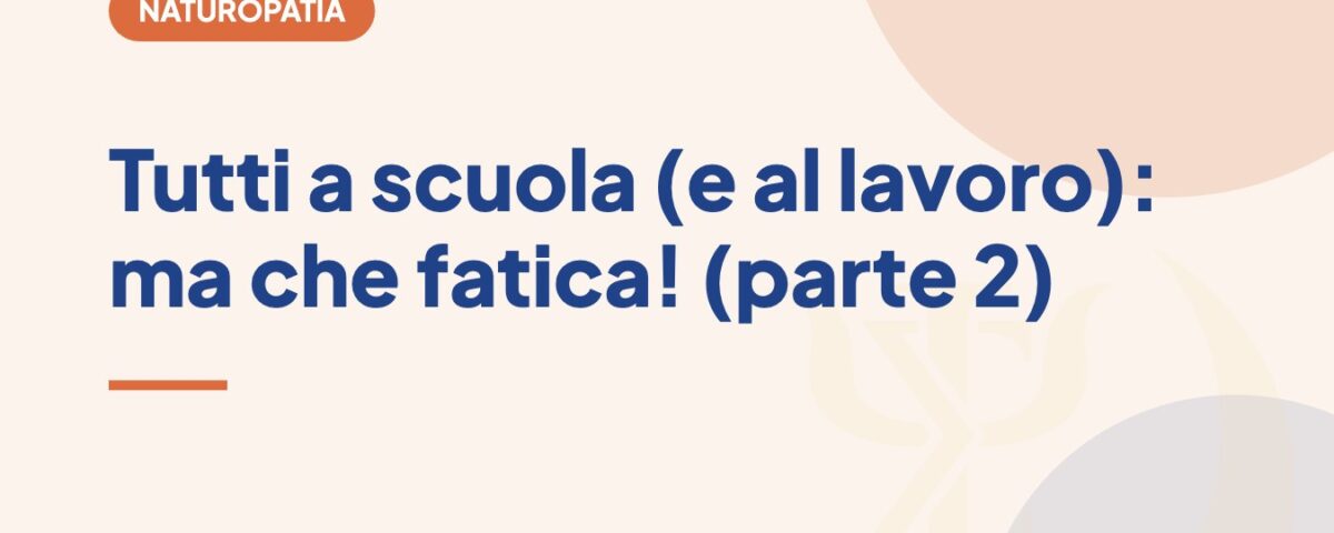 Tutti a scuola (e al lavoro): ma che fatica! (parte 2)